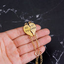 Best friends bff Bracelets for 2- heart shape