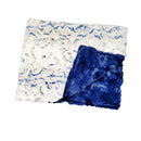 Luxe Cuddle Blue & Cream Minky Blanket