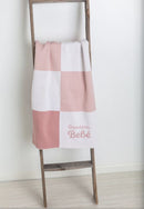 Color Block Knit Blanket- Shades of Pink