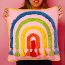 Square Hook Pillow - Rainbow