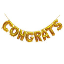 16" Gold Congrats Banner Balloon