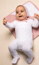 Girls White & Pink Layette Set