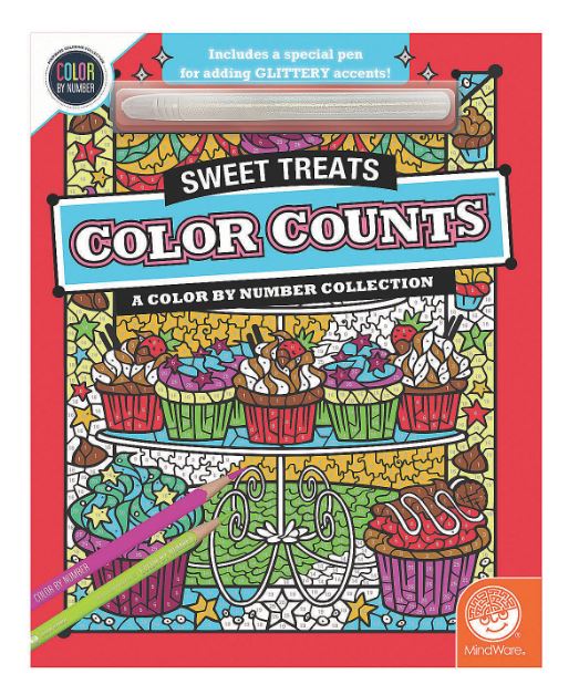 Color by Number Color Counts: Glitter Sweet Treats