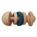 Baby wooden rattle ocean blue