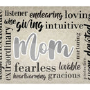Inspirational Word Cloud Acrylic Plaque for Mom, 4x6x1 In