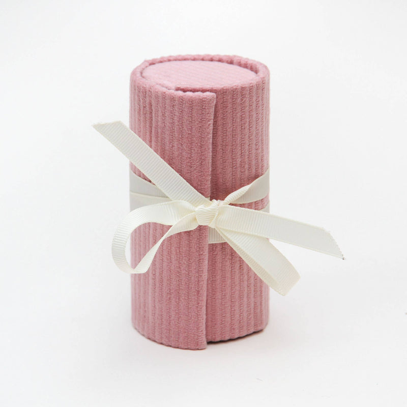 Mini Jewellery Box Roll - Pink Jumbo Cord