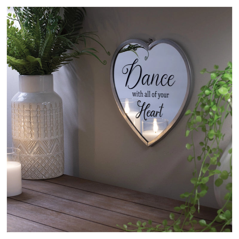 Heart Mirror Dance With Heart Med Silver