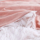 Shaggy Faux Fur Throw, Pink 50x60