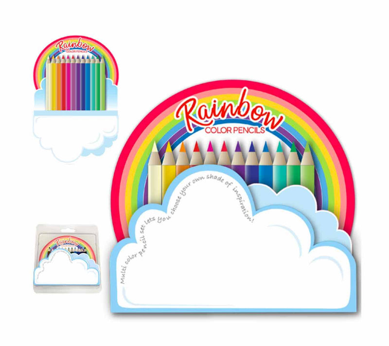 Rainbow Cloud Pad & 12 pc Color Pencil Set