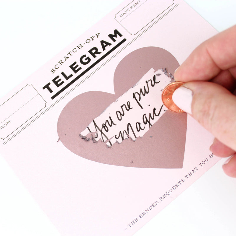 Rose Gold Telegram Scratch-off Card SALE