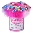 Multi Colored Flower Gem Fluffy Pen