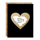 Black & Gold Heart Scratch-off Card