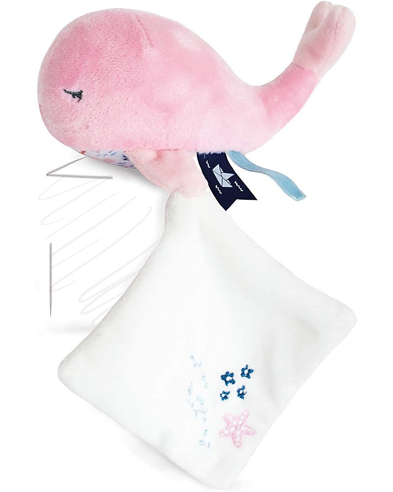 Under the Sea: Whale Plush with Doudou blanket- Pink
