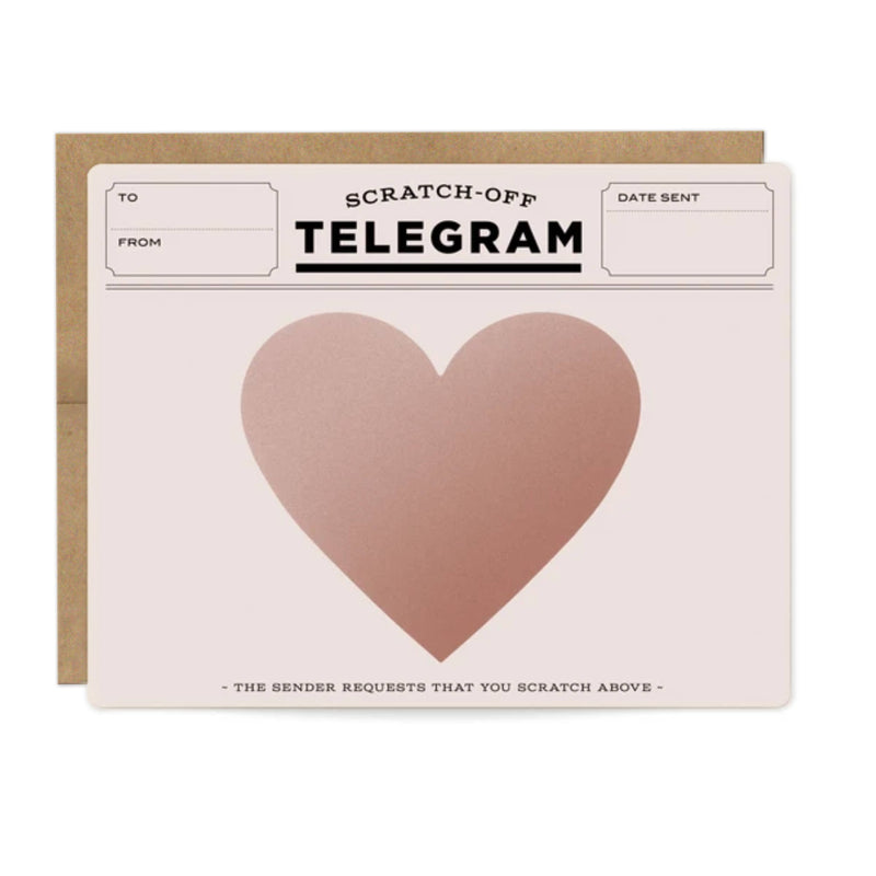 Rose Gold Telegram Scratch-off Card SALE