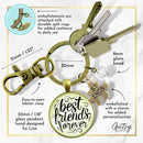 SET of 2 Best Friends Forever Keychains Bff Quote Jewelry…