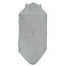 Hooded towel rabbit silver grey