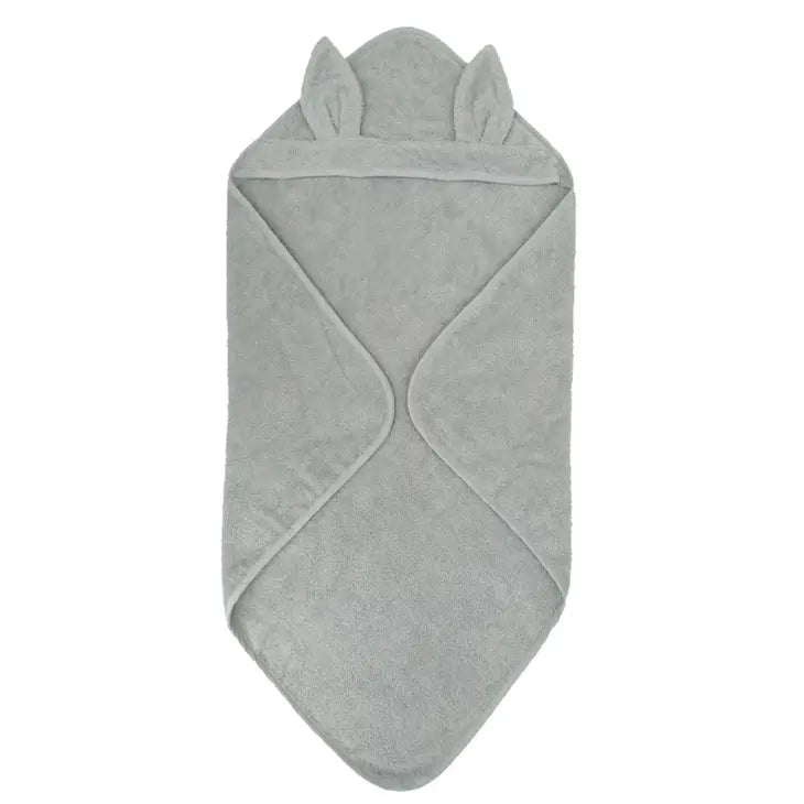 Hooded towel rabbit silver grey