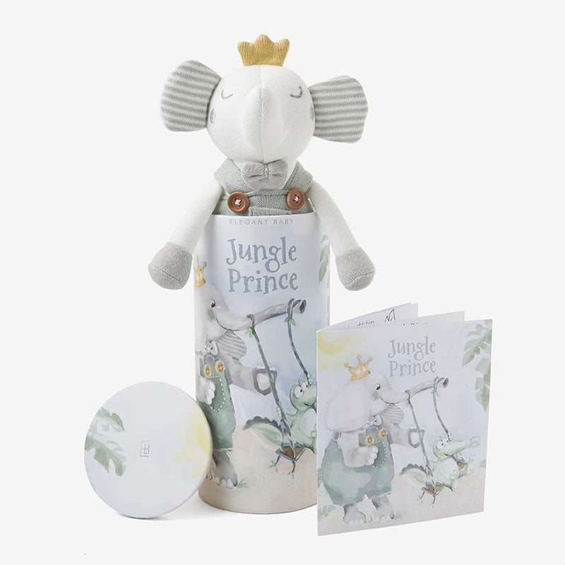 Elephant Prince Baby Knit Toy with Gift Box