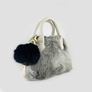 Gray Furry Purse