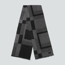 Black & Gray Shaded Checkered Cotton Scarf