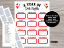 Scratch Away - Scratch OFF Chart - A Year of Date Nights