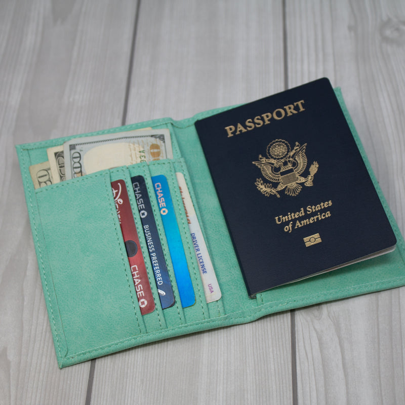 Leatherette Passport Wallet Holder and Case