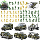 Plastic Army Men + Vehicles Toy Set