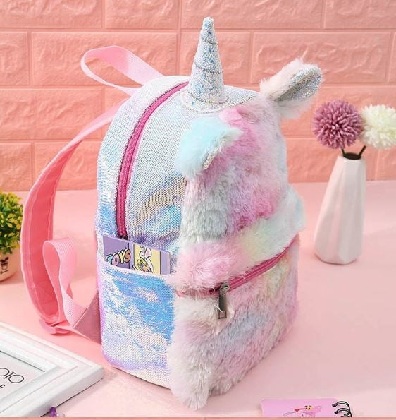 Fluffy Unicorn Bag Pack