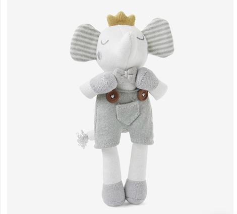 Mini Elephant Prince Baby Knit Toy