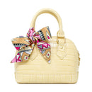 Jumbo Cream Crocodile Scarf Bag