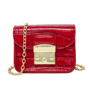 Red Mini Crocodile Shoulder Bag