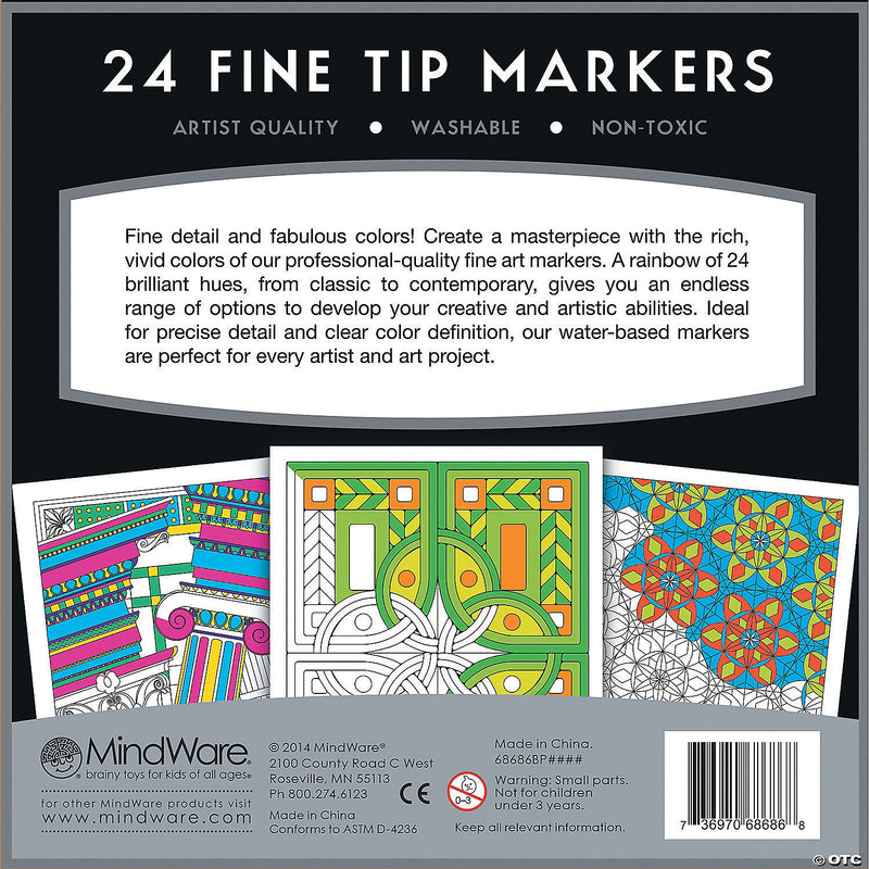 Fine Tip Markers: Set of 24