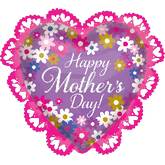 23" Intricates Happy Mother's Day Flowers Balloon