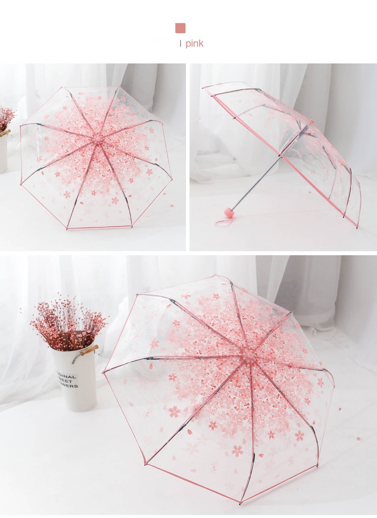 Transparent Cherry Blossom Umbrella