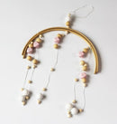 Pink and White Wooden Bead Mobile
