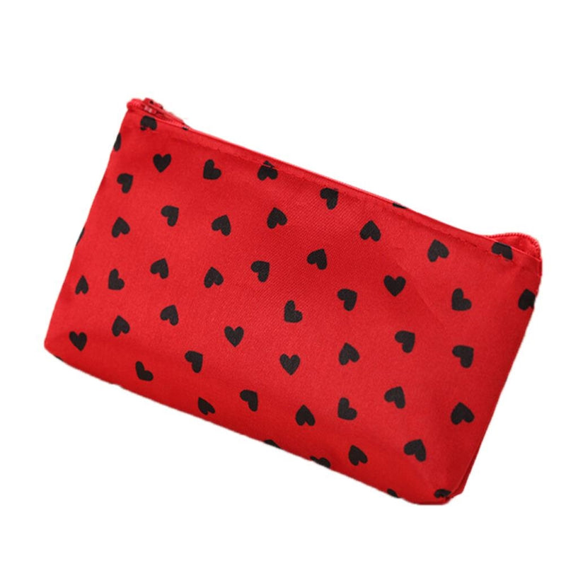 Pencil Bag with Small Black Hearts