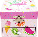 Fabulous Flamingo Small Music Box