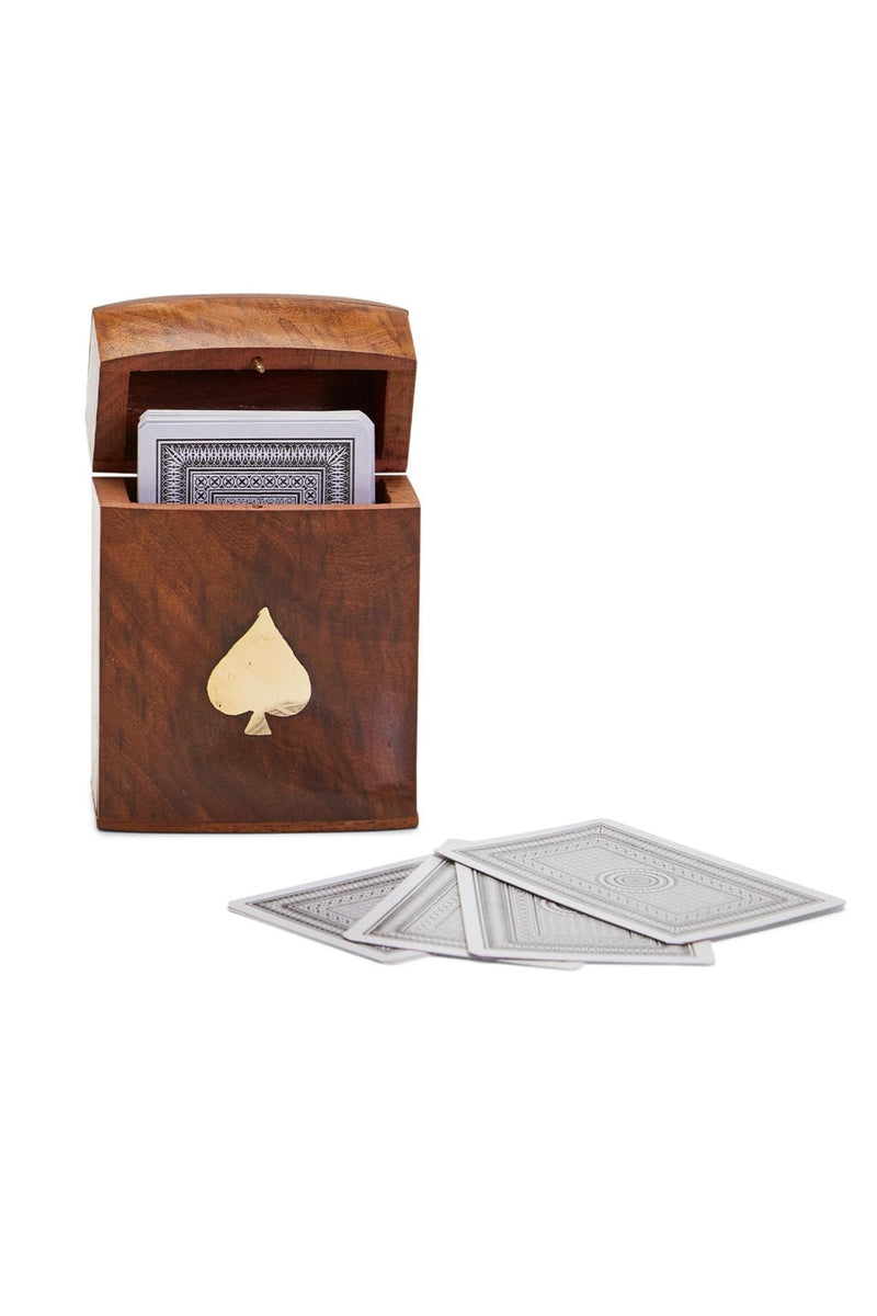 Playing Card Set In Wooden Box
