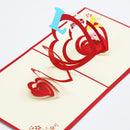 Love Hearts Pop up card