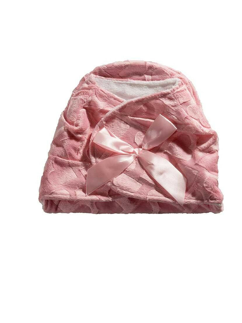 Pink Hearts Velcro Swaddle Blanket