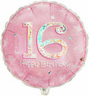 18" Happy 16th Birthday Balloon