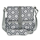 JJ Cole Gray and White Diaper Bag