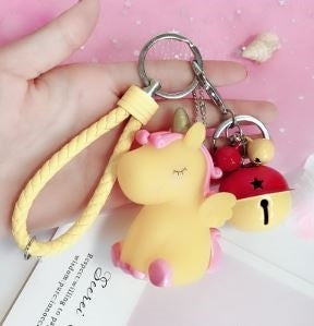 Unicorn Keychain with Bell