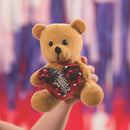 Reversible Sequin Heart Stuffed Bear